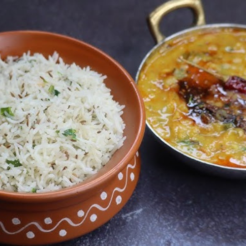 Jeera rice + Dal Fry